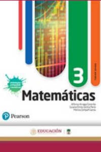Libro de matemáticas 3 tercero de secundaria aprendizaje creativo y recreativo de editorial Pearson